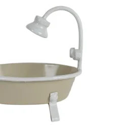Antique Bathtub Mini Planter Tan Metal By Foreside Home & Garden -Eco Haven Store GUEST 45815e60 d474 4cb5 a478 505b1102962a