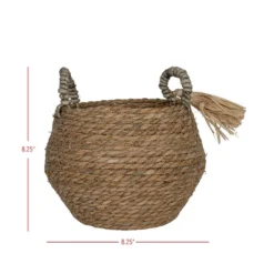 Mini Basket Brown Woven Seagrass & Corn Husk By Foreside Home & Garden -Eco Haven Store GUEST 48511818 f5d4 414d a5cf 38c60fc83705
