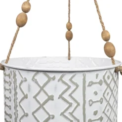 Large Multi Pattern Metal, Jute & Wood Hanging Planter - Foreside Home & Garden 9 Large Multi Pattern Metal, Jute & Wood Hanging Planter - Foreside Home & Garden -Eco Haven Store GUEST 4c074596 2492 43ad 9823 0e8ba8c3eccc