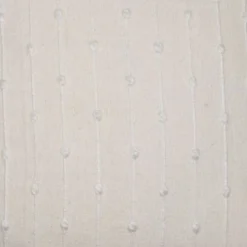 White 18 X 18 Inch Decorative Cotton Throw Pillow Cover With Insert And Hand Tied Chenille Knots - Foreside Home & Garden -Eco Haven Store GUEST 4de2a66e fb71 4c2a 8ce0 6ebe026e35b7