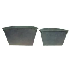 Set Of 2 Patina Metal Wall Planters - Foreside Home & Garden -Eco Haven Store GUEST 4fb623a5 3023 4d4a a22e b343f58e0fd6