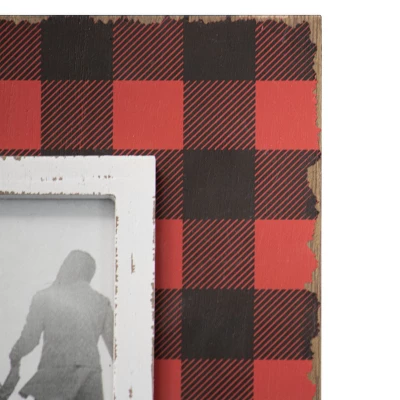 Buffalo Plaid 4x6 Inch Wood Decorative Picture Frame - Foreside Home & Garden 3 Buffalo Plaid 4x6 Inch Wood Decorative Picture Frame - Foreside Home & Garden