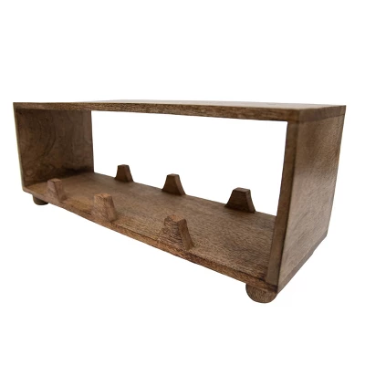 Natural Wood Wine Bottle Holder - Foreside Home & Garden 4 Natural Wood Wine Bottle Holder - Foreside Home & Garden - Image 2