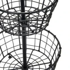 Metal Two Tier Decorative Storage Basket - Foreside Home & Garden -Eco Haven Store GUEST 5182658c 190f 4994 99f0 3303357aa548