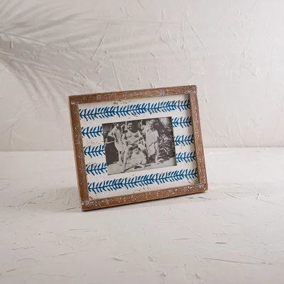 Blue Print 5X7 Wood Photo Frame - Foreside Home & Garden 3 Blue Print 5X7 Wood Photo Frame - Foreside Home & Garden
