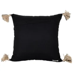18X18 Inch Hand Woven Southwest Geo Outdoor Pillow Black Polyester With Polyester Fill By Foreside Home & Garden -Eco Haven Store GUEST 52674e20 701b 43d9 956d 8d9971633059