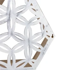 Floral Pattern Wall Shelf Wood & Metal - Foreside Home & Garden 12 Floral Pattern Wall Shelf Wood & Metal - Foreside Home & Garden -Eco Haven Store GUEST 5274fd1d 0c80 45cf 8a9e d6cde495b076