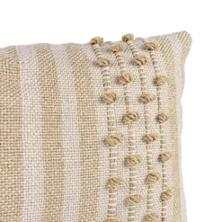 Tan Pulled Knot 14X22 Hand Woven Filled Outdoor Pillow - Foreside Home & Garden -Eco Haven Store GUEST 543481ac 3f0d 42bc 8732 483d46427841