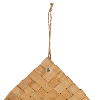 Set Of 2 Woven Wall Baskets Brown Rattan & Jute By Foreside Home & Garden 4 Set Of 2 Woven Wall Baskets Brown Rattan & Jute By Foreside Home & Garden - Image 2