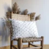14X22 Inch Hand Woven Pillow White Cotton With Polyester Fill - Foreside Home & Garden