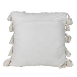 Pulled Knot White 24X24 Hand Woven Filled Pillow - Foreside Home & Garden -Eco Haven Store GUEST 578eba70 eb8b 446e bde2 a33005451d3d