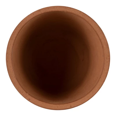 Natural Handthrown Large Terracotta Planter With Handpainted Tile Pattern - Foreside Home & Garden 4 Natural Handthrown Large Terracotta Planter With Handpainted Tile Pattern - Foreside Home & Garden - Image 2