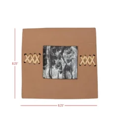4X4 Inch Orange Terracotta Picture Frame With Cane & Glass By Foreside Home & Garden -Eco Haven Store GUEST 5932eac1 4215 497b 88e9 c5701c5fb4b6