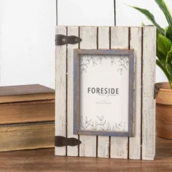 White 4 X 6 Inch Decorative Distressed Wood Shadow Box Picture Frame - Foreside Home & Garden -Eco Haven Store GUEST 5a785100 621d 43ea b11f 2ce08d1e78c9