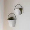 Set Of 2 Pail Wall Planters White Metal By Foreside Home & Garden -Eco Haven Store GUEST 5b6b7e25 9de8 4050 ba13 3ca4b3a87e14