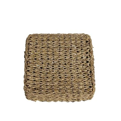 Black Trim Woven Seagrass & Rope Tray By Foreside Home & Garden 4 Black Trim Woven Seagrass & Rope Tray By Foreside Home & Garden - Image 2