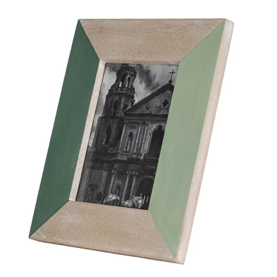 5x7 Inches Green Wood & Glass Photo Frame - Foreside Home & Garden 3 5x7 Inches Green Wood & Glass Photo Frame - Foreside Home & Garden
