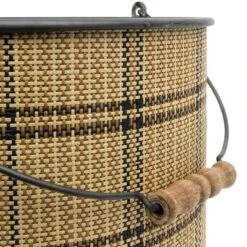 Set Of 2 Brown Metal & Wood Bins - Foreside Home & Garden -Eco Haven Store GUEST 5d89dc0a dd81 4623 8844 15df7e25fb94