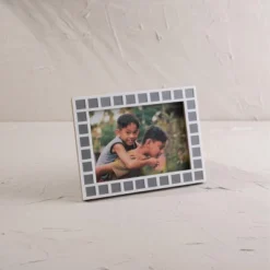 Tiled 5X7 Photo Frame Gray Acrylic, MDF & Glass - Foreside Home & Garden