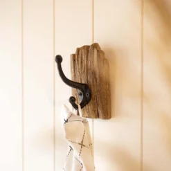 Rustic Wall Hook Natural Wood & Metal By Foreside Home & Garden