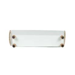 Trough Bin White Metal, Reed & Wood By Foreside Home & Garden -Eco Haven Store GUEST 6441cf6e b106 4e2e b7a2 d04460c45839