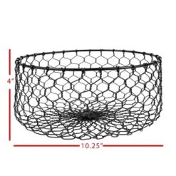Chicken Wire Basket Black Metal - Foreside Home & Garden -Eco Haven Store GUEST 64a9c880 4891 455e b439 f02d9da92c09