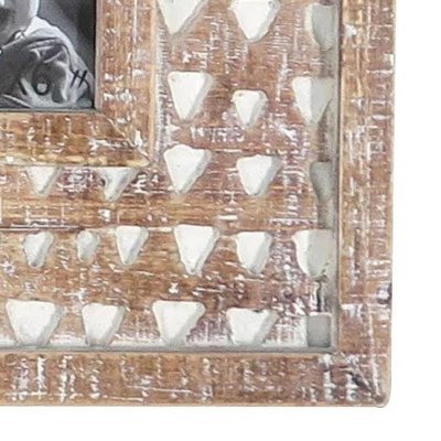 Natural Wood 4 X 6 Inch Whitewash Pattern Decorative Wood Picture Frame - Foreside Home & Garden 5 Natural Wood 4 X 6 Inch Whitewash Pattern Decorative Wood Picture Frame - Foreside Home & Garden - Image 3