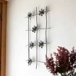 Flower Gray Metal Wall Art - Foreside Home & Garden -Eco Haven Store GUEST 6637588a 4a66 4044 b479 be2115a333ac
