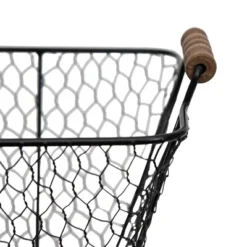 Set Of 2 Oblong Black Metal & Wood Baskets - Foreside Home & Garden -Eco Haven Store GUEST 6922c3a1 d6c5 4bb5 9820 4ba3f5fc5e57