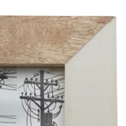 5x7 Inches White Wood, Resin & Glass Photo Frame - Foreside Home & Garden -Eco Haven Store GUEST 6b9d39d4 71a8 4e33 b978 84a46439ebd2