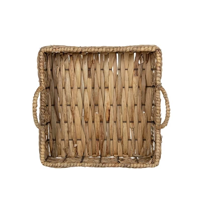 Brown Woven Seagrass & Metal Tray By Foreside Home & Garden 7 Brown Woven Seagrass & Metal Tray By Foreside Home & Garden - Image 5