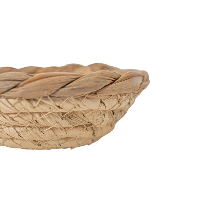 Woven Dish Basket Natural Corn Husk & Seagrass By Foreside Home & Garden 4 Woven Dish Basket Natural Corn Husk & Seagrass By Foreside Home & Garden - Image 2