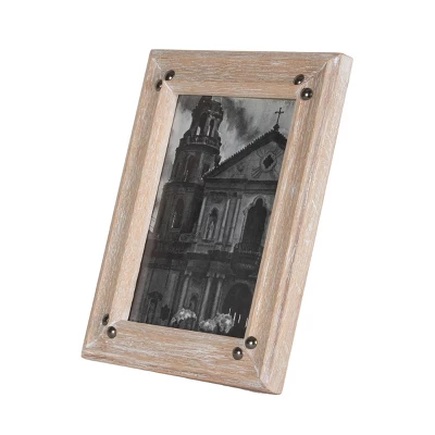 5x7 Inches Natural Wood & Glass Photo Frame - Foreside Home & Garden 3 5x7 Inches Natural Wood & Glass Photo Frame - Foreside Home & Garden