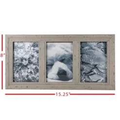 Distressed 4X6 Three Photo Frame Gray Wood, MDF & Glass - Foreside Home & Garden 13 Distressed 4X6 Three Photo Frame Gray Wood, MDF & Glass - Foreside Home & Garden -Eco Haven Store GUEST 6cbc0478 df11 45ed 9ffd eb9cf0fea784