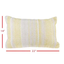 Yellow & Gray 14X22 Hand Woven Filled Outdoor Pillow - Foreside Home & Garden 9 Yellow & Gray 14X22 Hand Woven Filled Outdoor Pillow - Foreside Home & Garden -Eco Haven Store GUEST 6df93c5a d1fe 47c3 9fb4 03b45adb499a