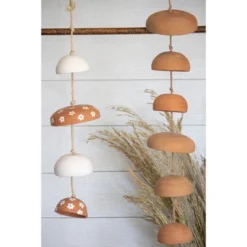 White Floral And Natural Terracotta Hanging Chime - Foreside Home & Garden 10 White Floral And Natural Terracotta Hanging Chime - Foreside Home & Garden -Eco Haven Store GUEST 71e0079c acdc 4d1a b07d ae7c111cd804