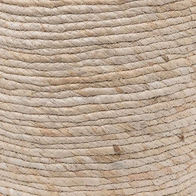 Set Of 3 Natural Corn Husk Decorative Storage Baskets With Hand Tied Pom Poms - Foreside Home & Garden 5 Set Of 3 Natural Corn Husk Decorative Storage Baskets With Hand Tied Pom Poms - Foreside Home & Garden - Image 3