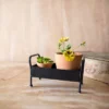 Footed Caddy Black Metal - Foreside Home & Garden -Eco Haven Store GUEST 73de1f12 aced 4751 9407 57076ede336a