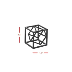 Black Modern Cube Metal Decorative Sculpture - Foreside Home & Garden -Eco Haven Store GUEST 75520ba4 de1e 4b6d ba09 04a299b18689