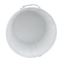 Multi Pattern Bucket Planter Metal & Wood - Foreside Home & Garden -Eco Haven Store GUEST 760fd039 c308 4513 869f 5259f980315f