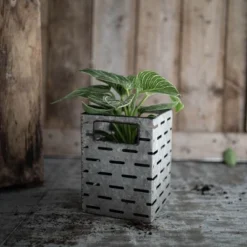 Flower Tin Galvanized Metal Planter - Foreside Home & Garden -Eco Haven Store GUEST 76b4424a 2d86 4e1e 95b9 52f065c6aea9
