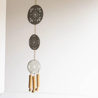 Gray Terracotta & Metal Wall Hanging - Foreside Home & Garden 9 Gray Terracotta & Metal Wall Hanging - Foreside Home & Garden - Image 7