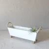 Trough Bin White Metal, Reed & Wood By Foreside Home & Garden -Eco Haven Store GUEST 77edda8c 8ad0 47c1 86c0 ece74367ddc6