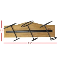 Black Metal & Wood Space Saving Wine Holder - Foreside Home & Garden -Eco Haven Store GUEST 7839f3c3 784c 4a76 af6f 69ab4d6f3caf