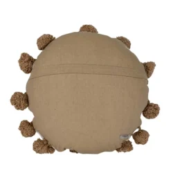 Tan With Pom Poms 16X16 Hand Woven Filled Round Pillow - Foreside Home & Garden 8 Tan With Pom Poms 16X16 Hand Woven Filled Round Pillow - Foreside Home & Garden -Eco Haven Store GUEST 783a864a 7cd0 49d8 bb75 9eb1155f1f5a
