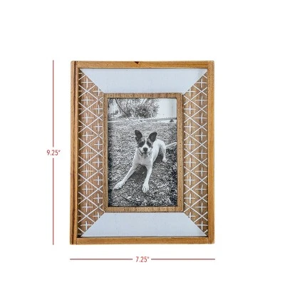 4X6 Inch Cross Pattern Picture Frame White MDF, Wood & Glass By Foreside Home & Garden 7 4X6 Inch Cross Pattern Picture Frame White MDF, Wood & Glass By Foreside Home & Garden - Image 5