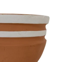 White Striped Terracotta Planter By Foreside Home & Garden 10 White Striped Terracotta Planter By Foreside Home & Garden -Eco Haven Store GUEST 79647b36 6909 4085 9e72 7060c94e58b0