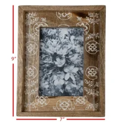 White Flower Print 4 X 6 Wood Photo Frame - Foreside Home & Garden -Eco Haven Store GUEST 7c4e76e6 9b4d 47b1 9ce1 443c963188a7