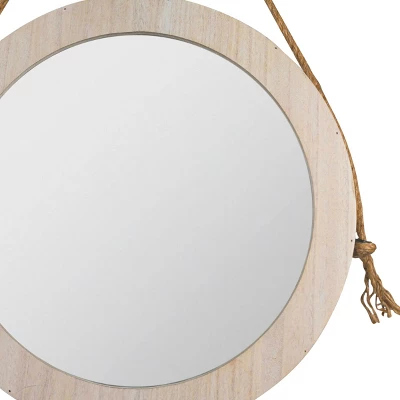 Natural Hanging Mirror With Rope - Foreside Home & Garden 6 Natural Hanging Mirror With Rope - Foreside Home & Garden - Image 4