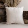 18X18 Inch Hand Woven Fringe Pillow White Cotton & Linen With Polyester Fill By Foreside Home & Garden